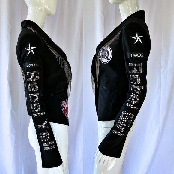 Custom Billy Idol Rebel Yell Rhinestone Jacket - Picture 5 of 7